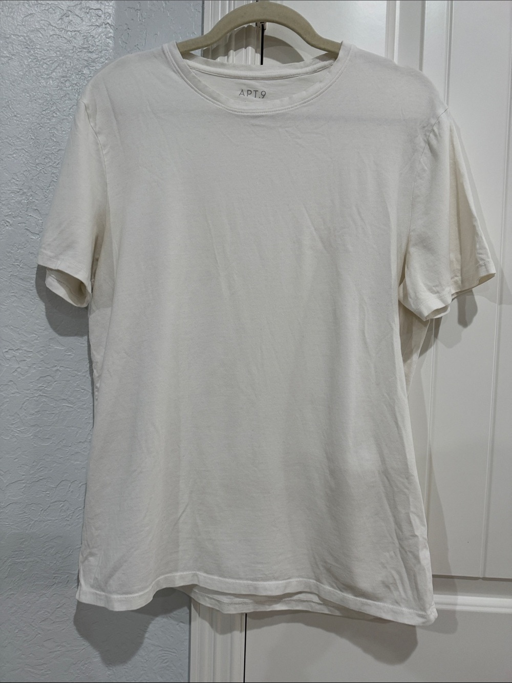 Apt. 9 Men's Off-White Crewneck Short Sleeve Tee